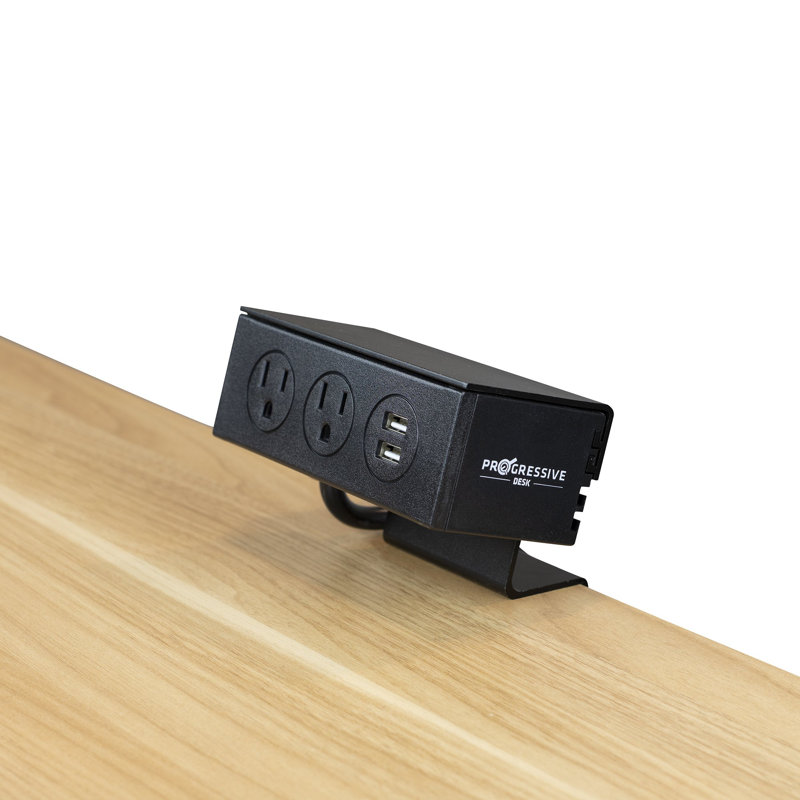 Progressive Desk Desk mounted Power Strip with USB Wayfair